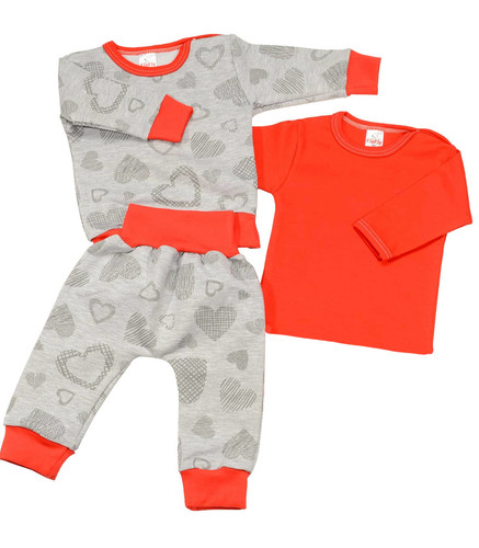 Mädchen 3tlg set sweatshirt - 3tlg,